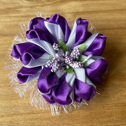 Purple hair tie in a shape of flower (IRFI 22)