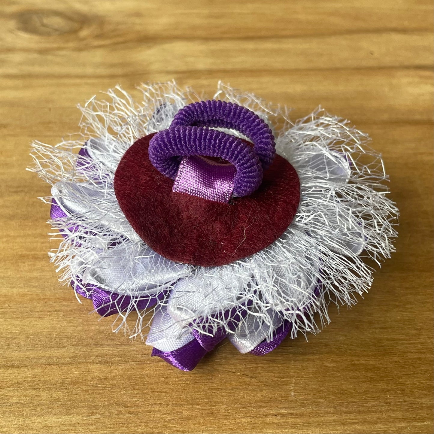 Purple hair tie in a shape of flower (IRFI 22)