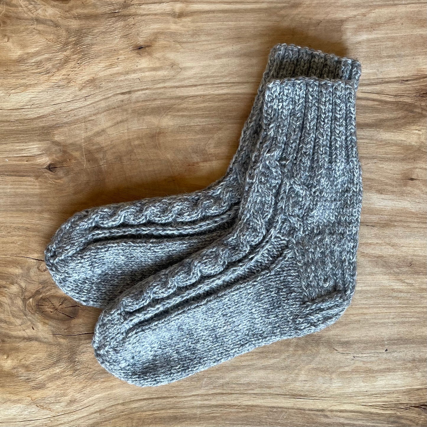 Gray bluish warm socks size 36-38. (LARE 21)