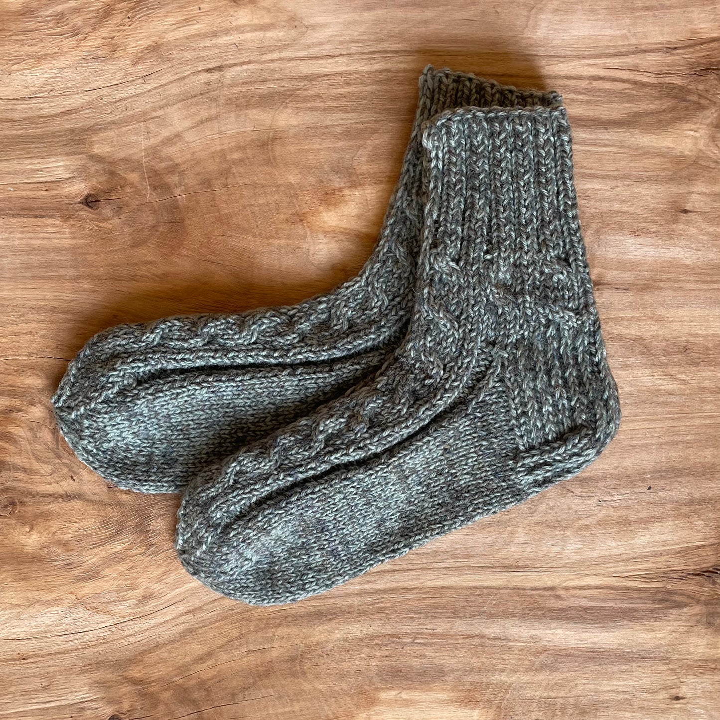 Gray bluish warm socks size 36-38. (LARE 21)