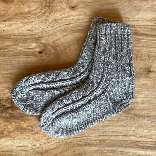 Gray bluish warm socks size 36-38. (LARE 21)