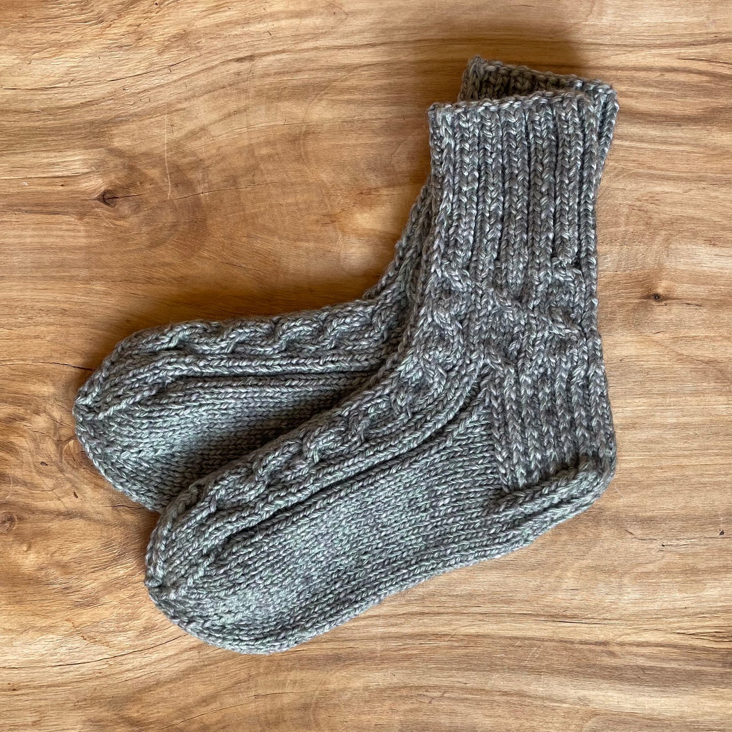 Gray bluish warm socks size 36-38. (LARE 21)