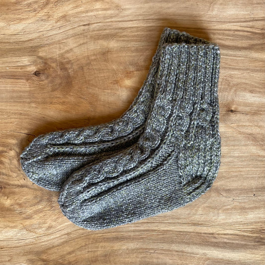 Gray bluish warm socks size 36-38. (LARE 21)