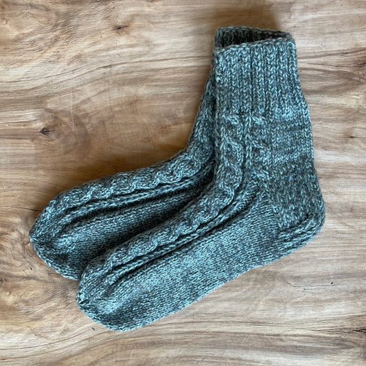 Gray bluish warm socks size 36-38. (LARE 21)