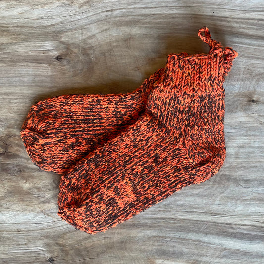 Koši oranžas un tumši brūnas siltās zeķes 38.-40.izm. (INBE 13) - www.tiptip.lv 