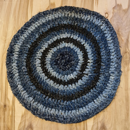 Lupatu deķis/paklājs - zilpelēks (ALMA 121) - www.tiptip.lv 