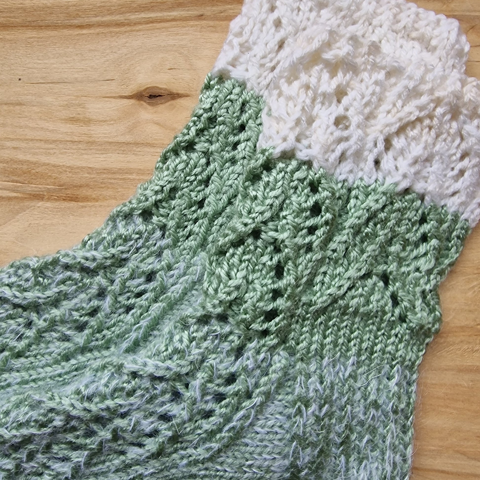 Mint/baltas vilnas zeķes 36.-38.izm. (LIGR 6) - www.tiptip.lv 