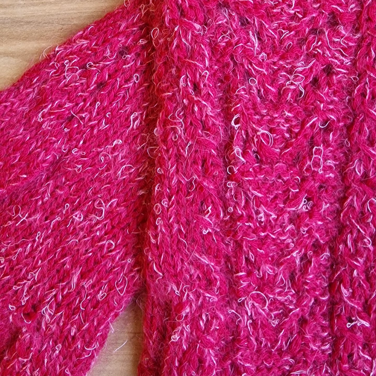 Rokām adīti rozā puscimdi (DZTO 84) - www.tiptip.lv 