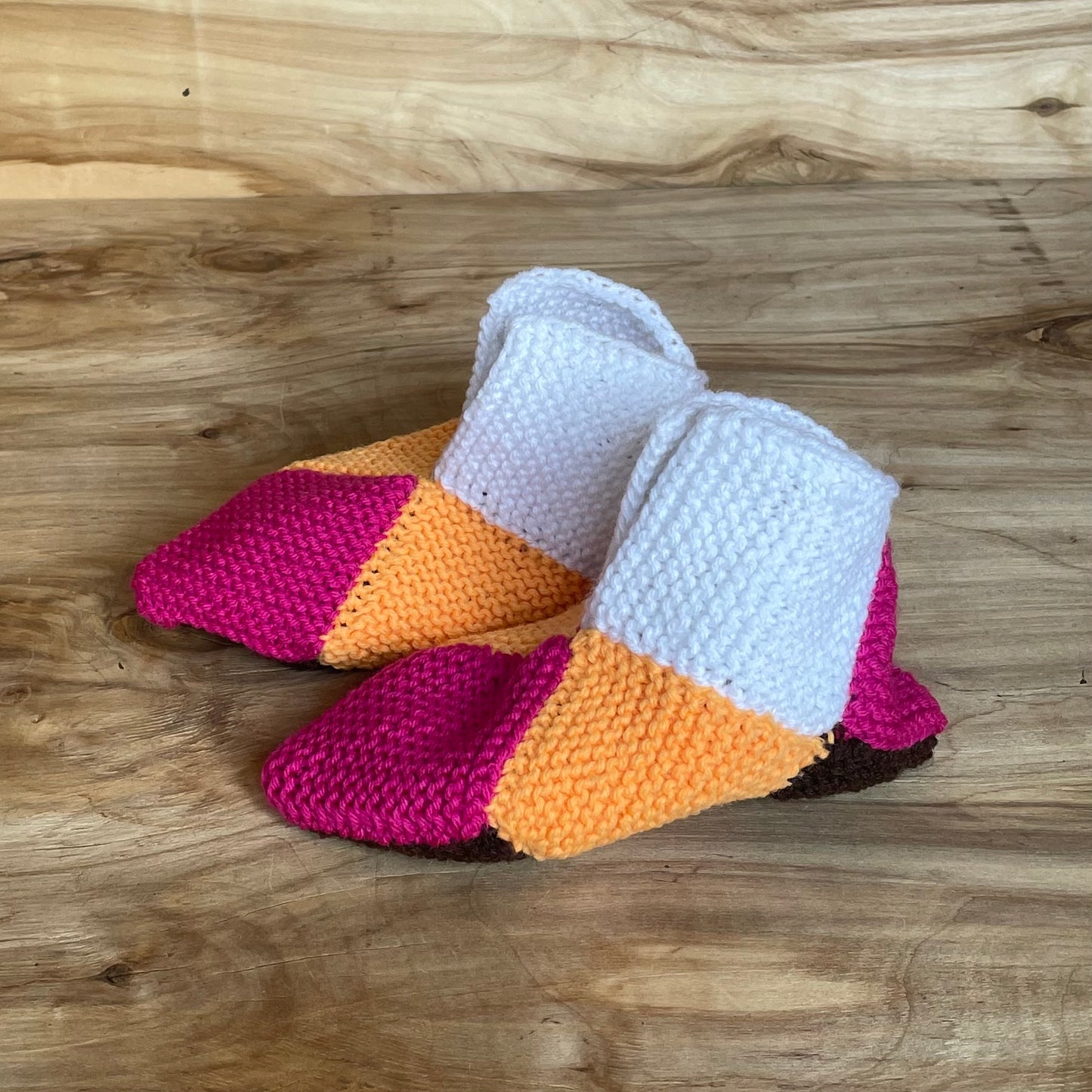 Rozā/dzeltenas/baltas/brūnas mājas čībiņas 35.-37.izm. (INBE 5) - www.tiptip.lv 