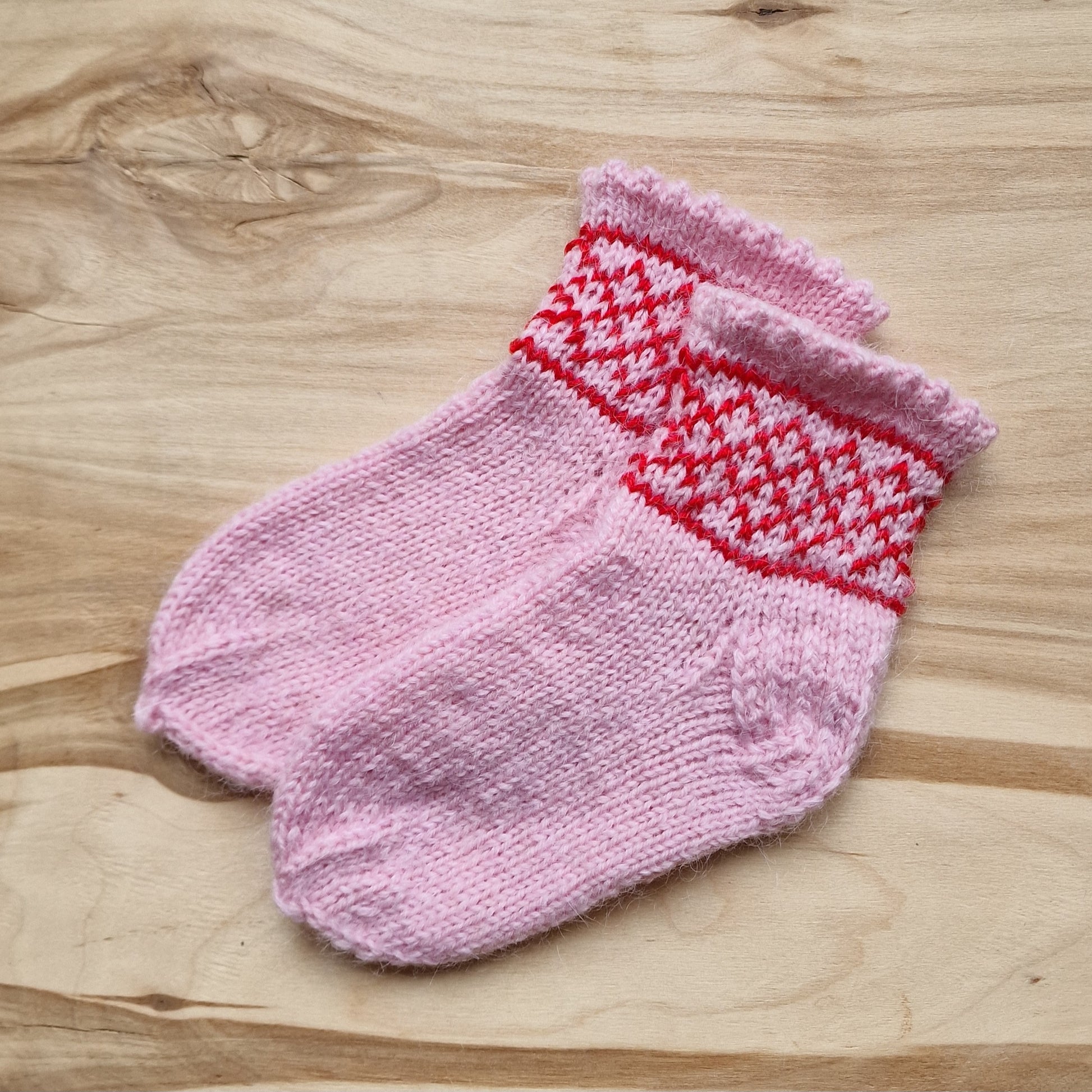 Rozā vilnas zeķes bērniem 1,5-3 gadi (VEZI 3) - www.tiptip.lv 