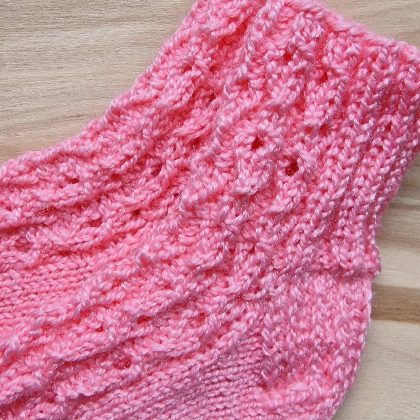 Rozā vilnas zeķes bērniem 25.-27.izm. (VEZI 4) - www.tiptip.lv 