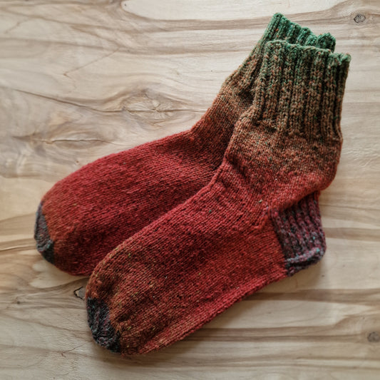 Rudens toņu vilnas zeķes 45.-47.izm. (IVZA 25) - www.tiptip.lv 