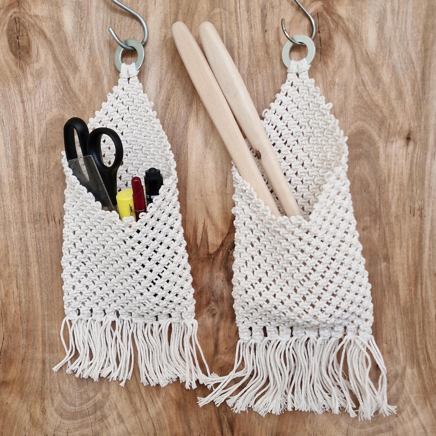 Sīklietu kabatiņa makramē tehnikā (ANBL 2) - www.tiptip.lv 