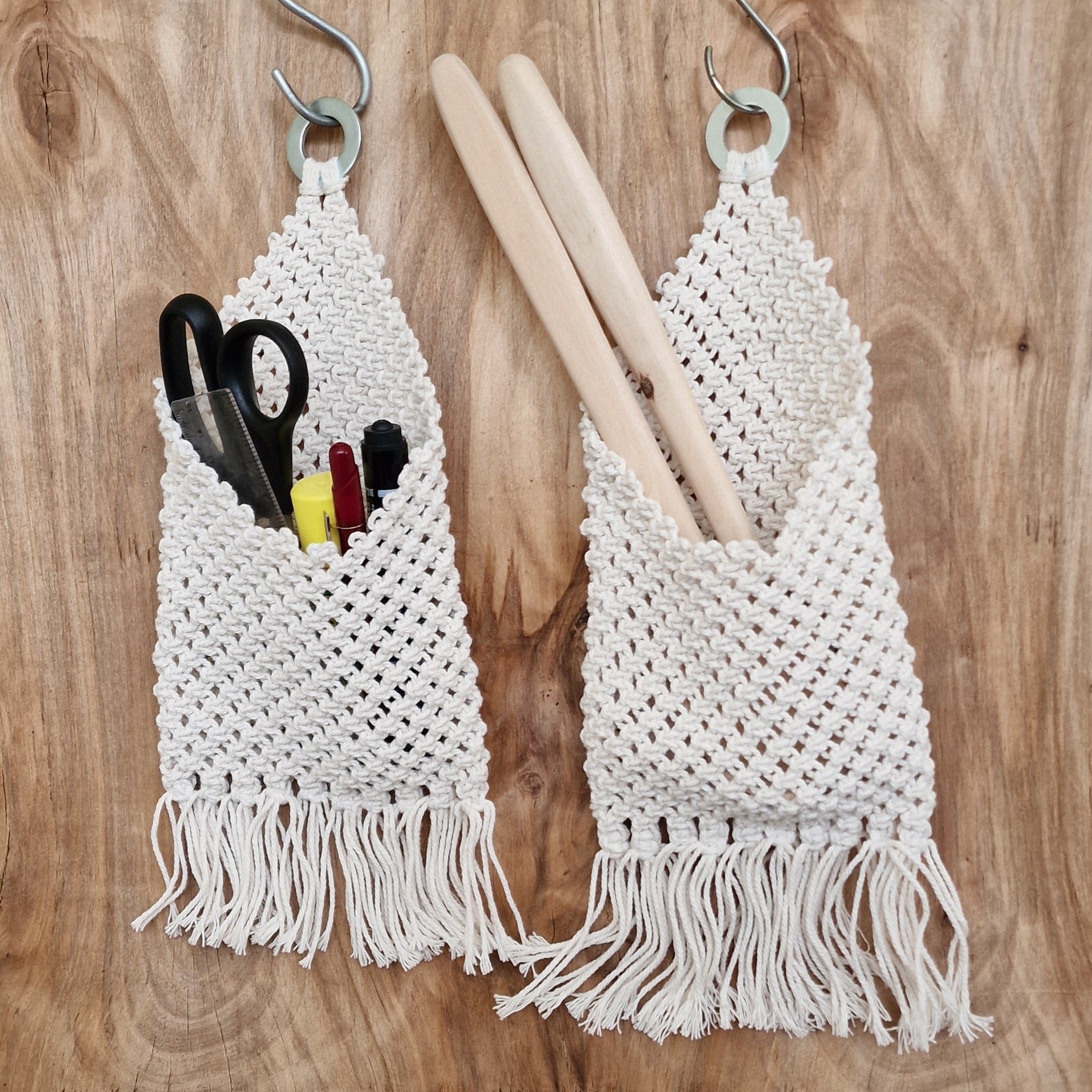 Sīklietu kabatiņa makramē tehnikā (ANBL 2) - www.tiptip.lv 