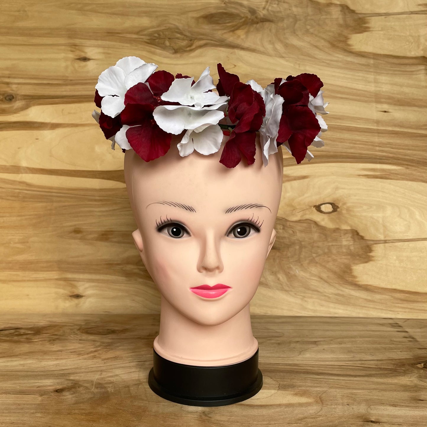 Sarkanbalts mākslīgo ziedu pusvainadziņš - stīpiņa (AIPU 59) - www.tiptip.lv 