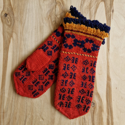 Sarkanoranži dūraiņi ar tumši ziliem rakstiem (VALU 21) - www.tiptip.lv 