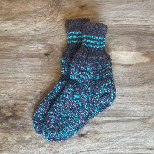 Tumši violetas bērnu vilnas zeķes 28.-30.izm. (ELPU 25) - www.tiptip.lv 