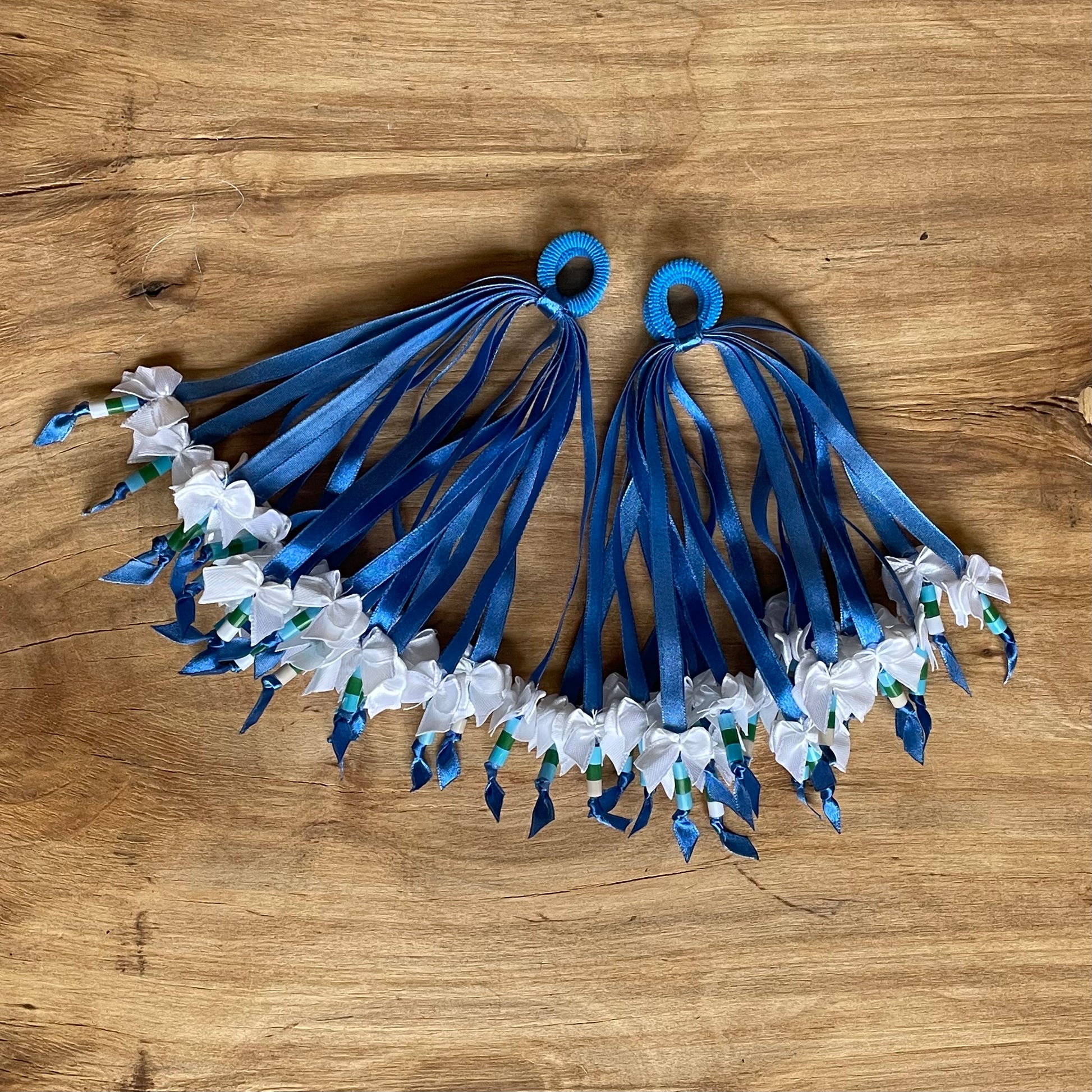 Tumši zila lentīšu matu gumija (IRFI 52) - www.tiptip.lv 