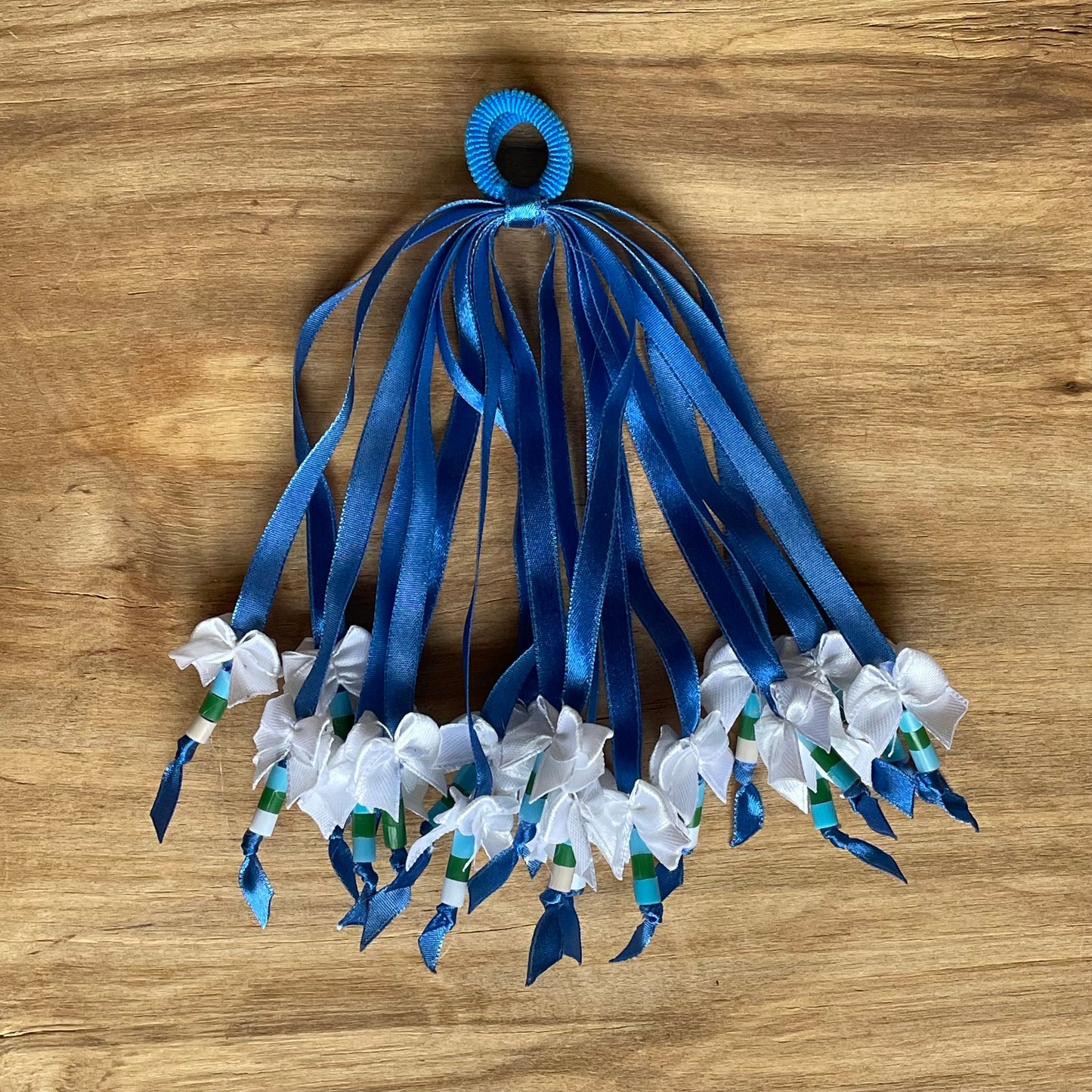 Tumši zila lentīšu matu gumija (IRFI 52) - www.tiptip.lv 