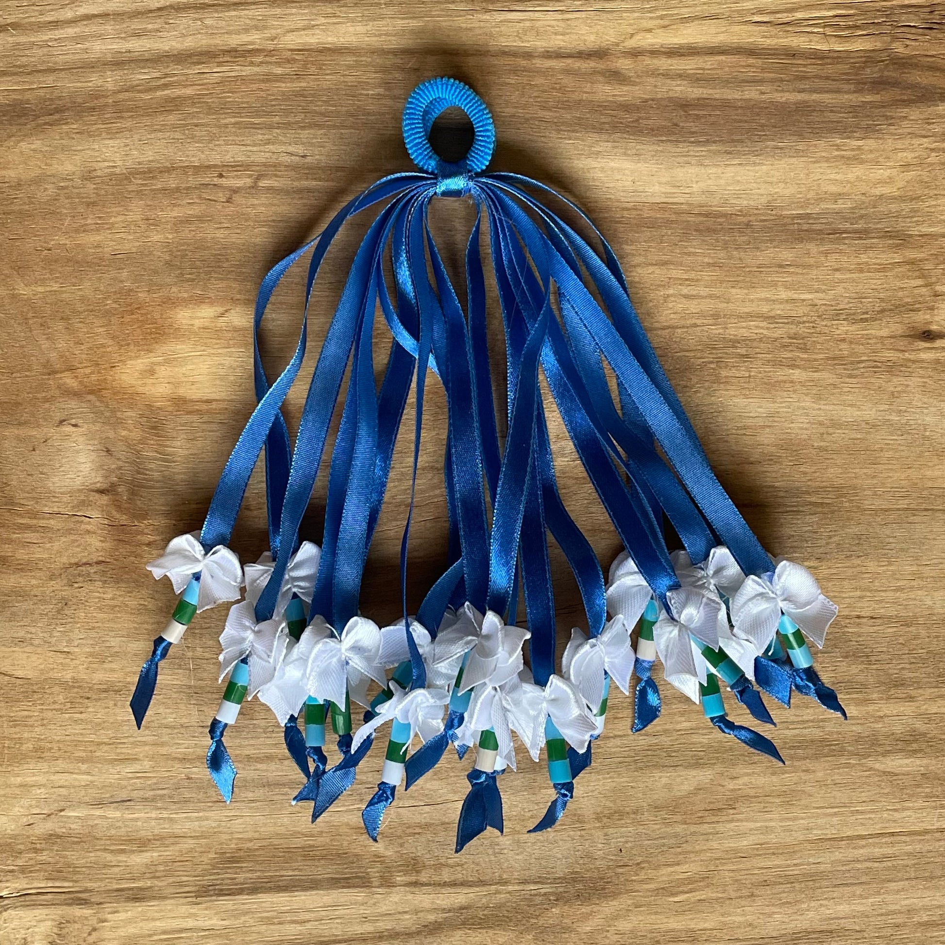 Tumši zila lentīšu matu gumija (IRFI 52) - www.tiptip.lv 