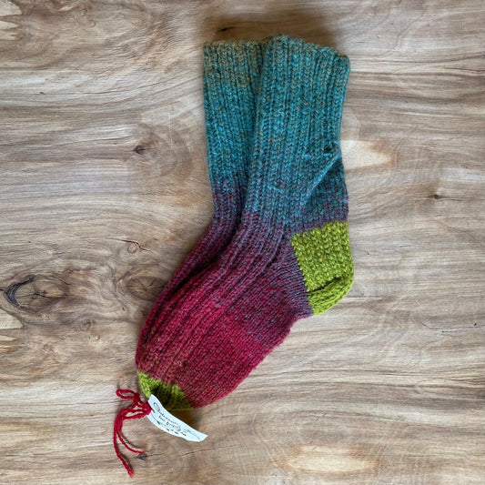 Gradient bright colored wool socks size 38.-39. (IVZE 7)