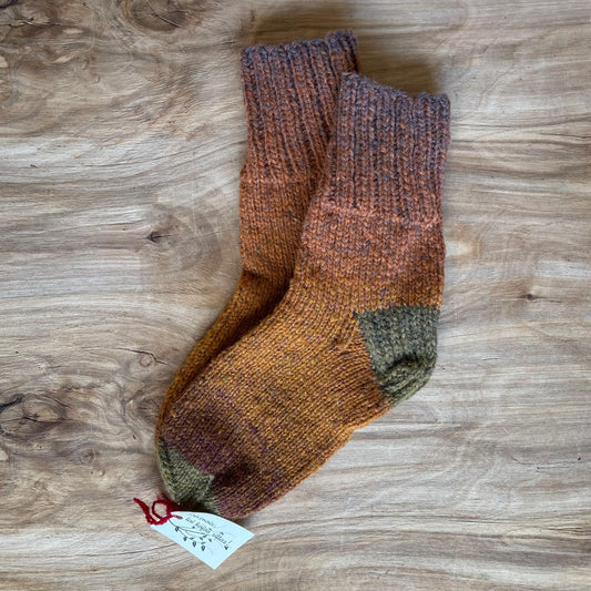 Gradient sand color wool socks size 38.-39. (IVZE 8)