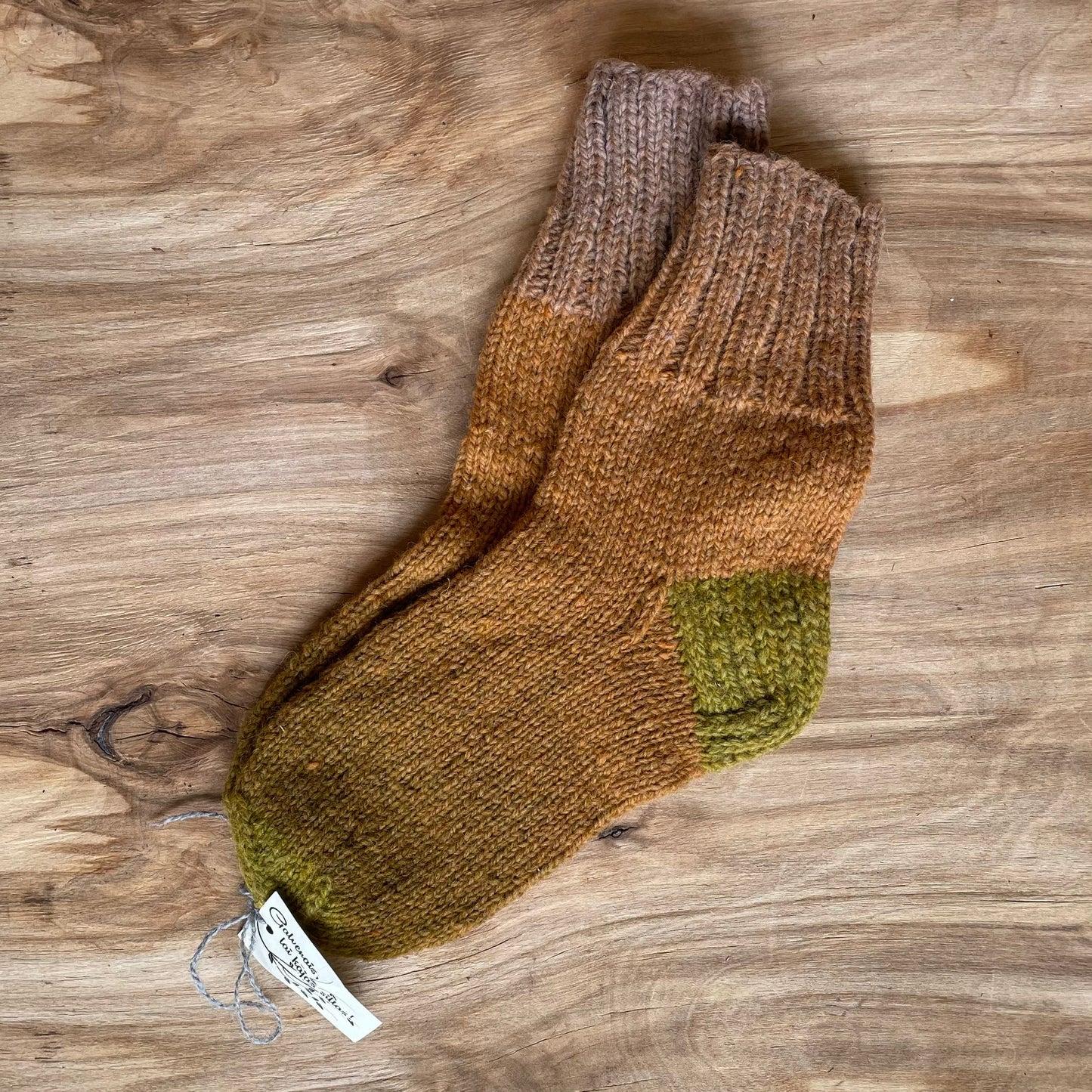 Gradient brown wool socks size 40.-41. (IVZE 10)