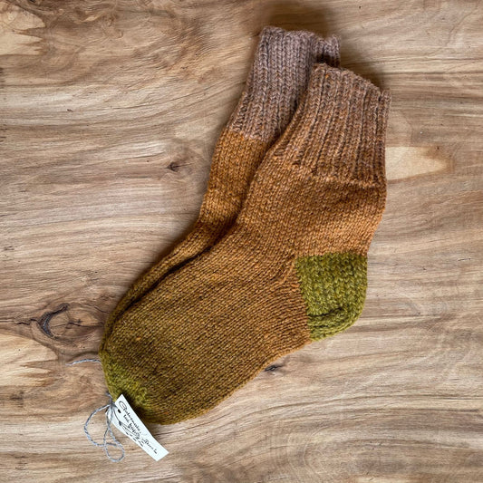 Gradient brown wool socks size 40.-41. (IVZE 10)