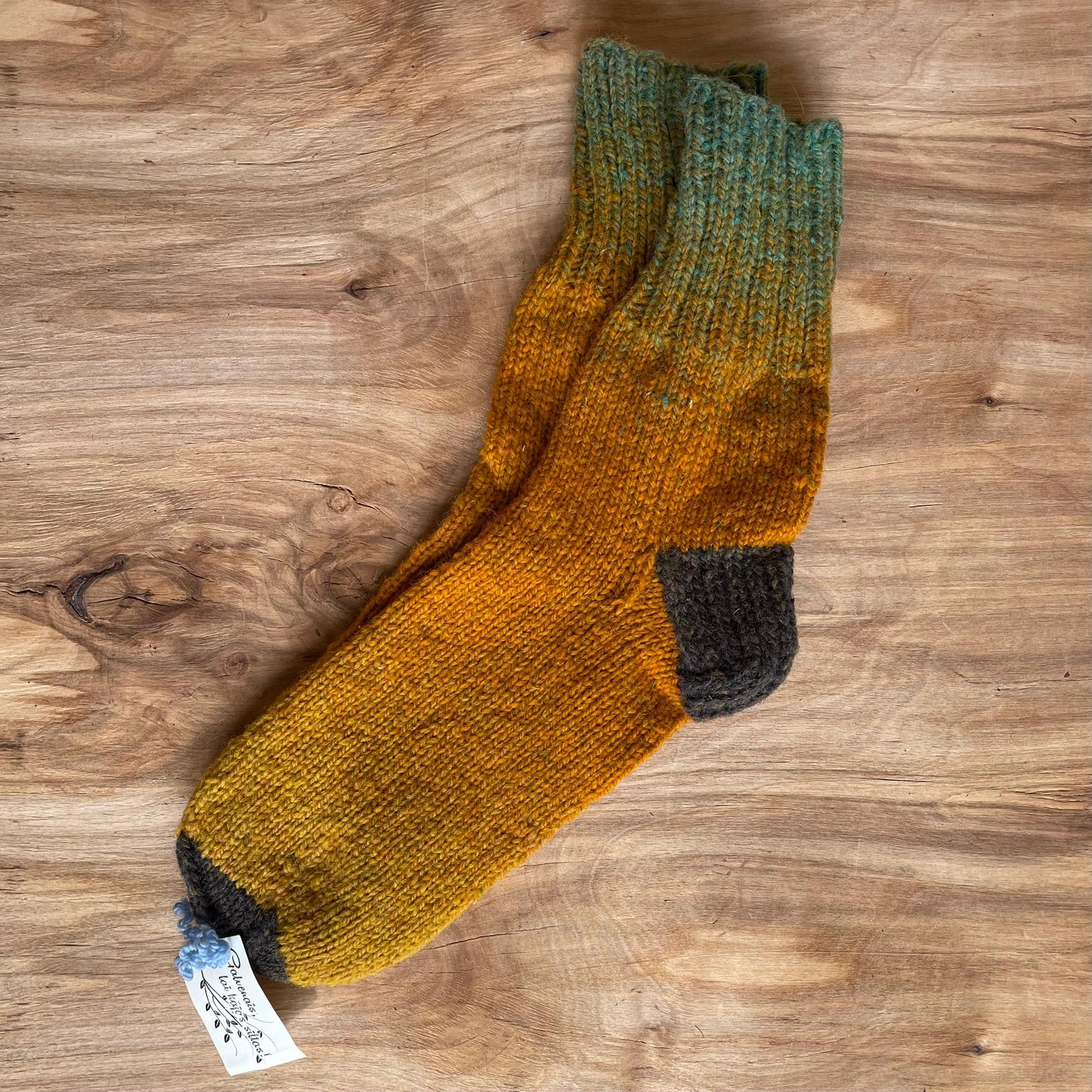 Gradient russet wool socks size 44.-46. (IVZE 20)