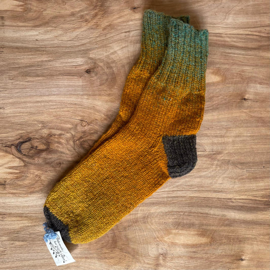 Gradient russet wool socks size 44.-46. (IVZE 20)