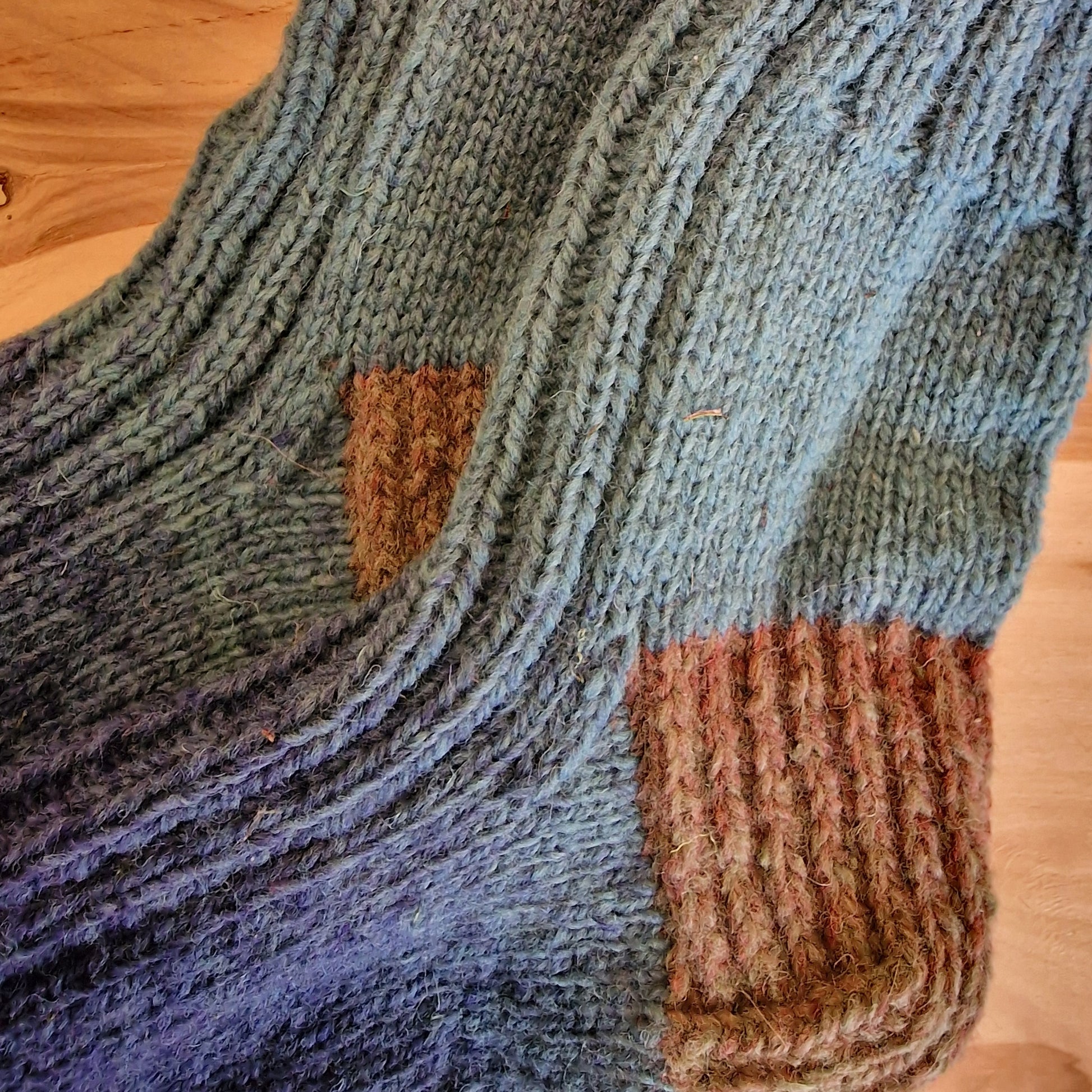 Zilganu krāsu vilnas zeķes 44.-46.izm. (IVZA 37) - www.tiptip.lv 