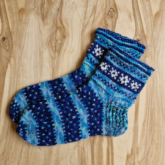 Zili zaļu krāsu vilnas zeķes vīriešiem 45.-47.izm. (VALU 9) - www.tiptip.lv 