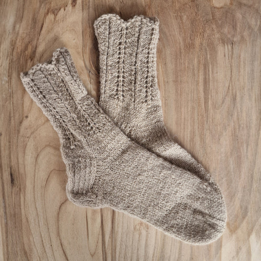 Woolen socks size 34-36. light brown (MASTER 2)