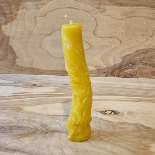 Yellow / Crooked Handmade Candle (ARHE 14)