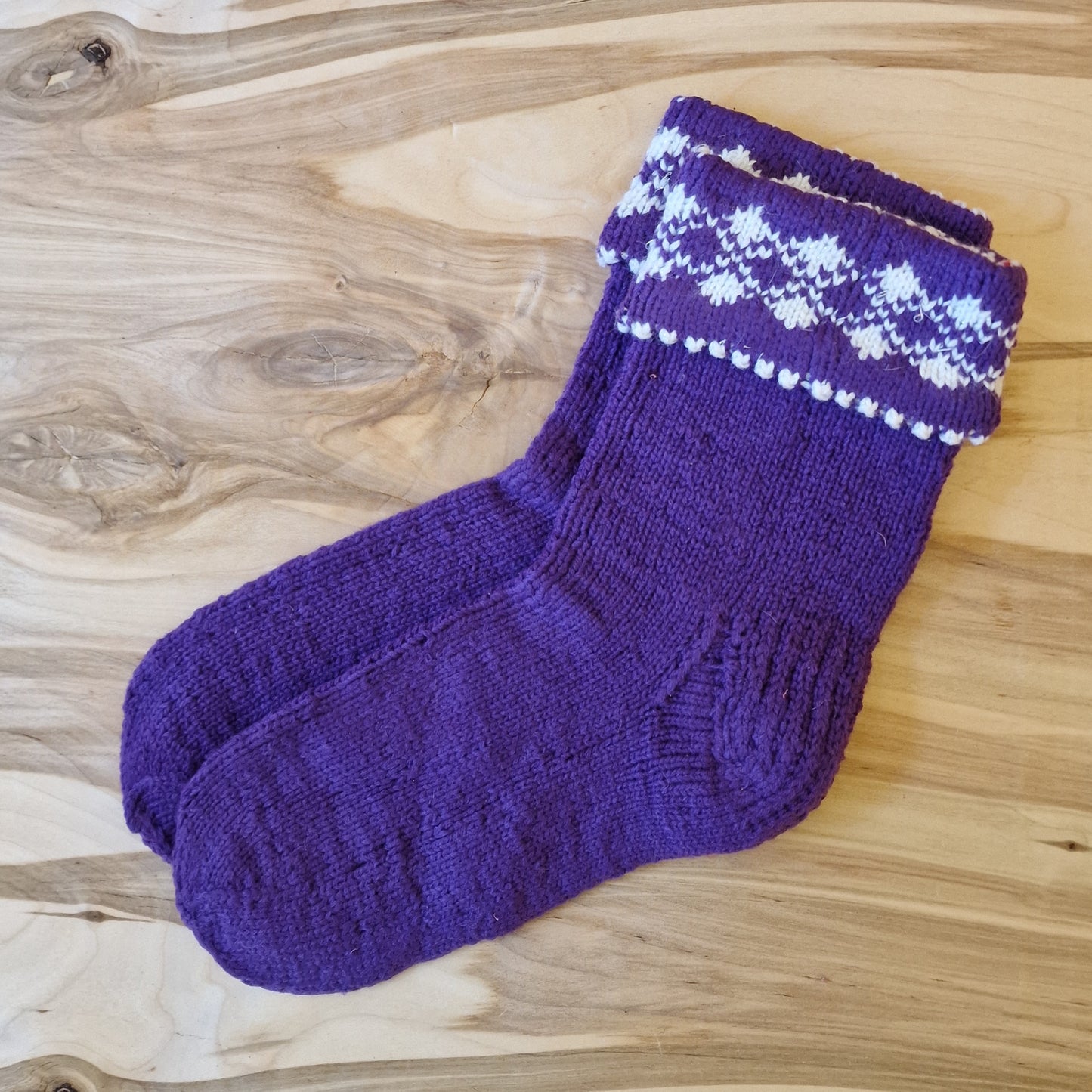Woolen socks size 36-38. violet (GEBA 30)