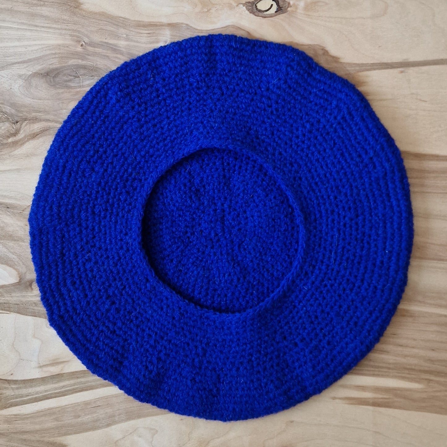 Blue crochet beret (DZTO 8)