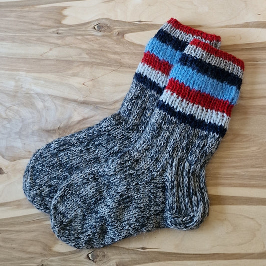 Blue gray warm socks size 37-39. (DZTO 19)