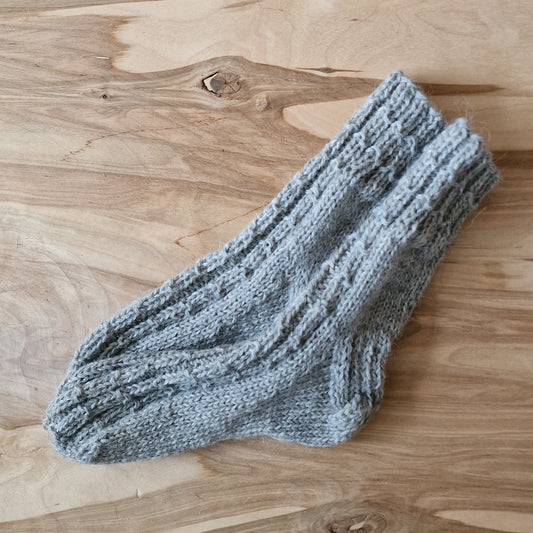 Teenage woolen socks size 31-33. light gray (VEPA 65)