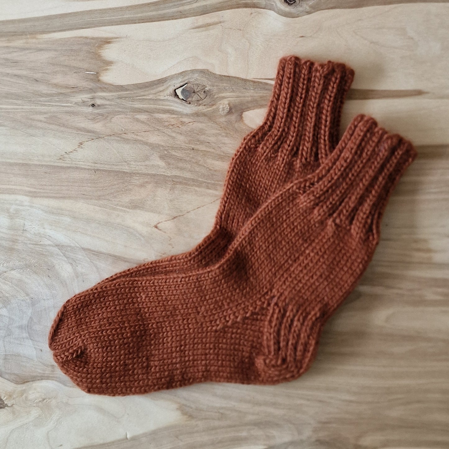 Teenage woolen socks size 31-33. brown (VEPA 69)