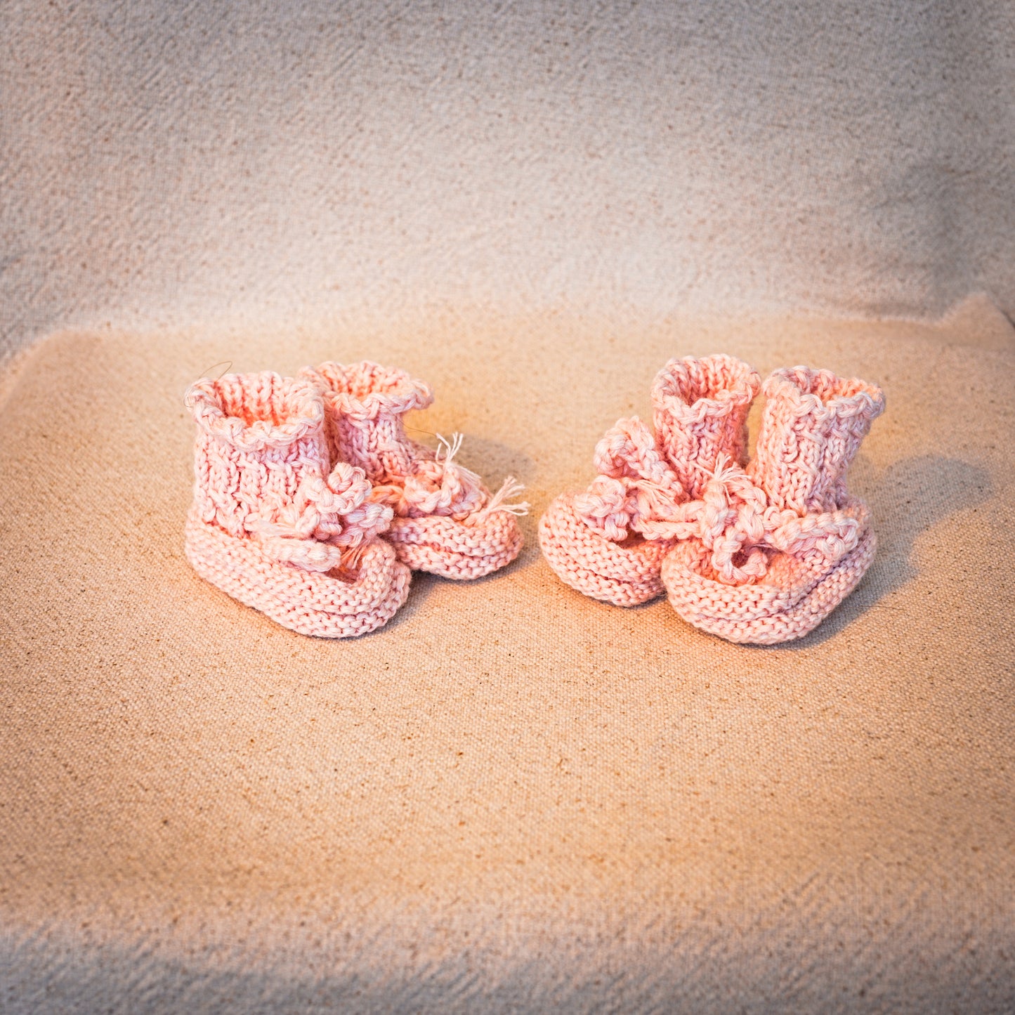 Knitted baby booties / foot 7.5 cm 