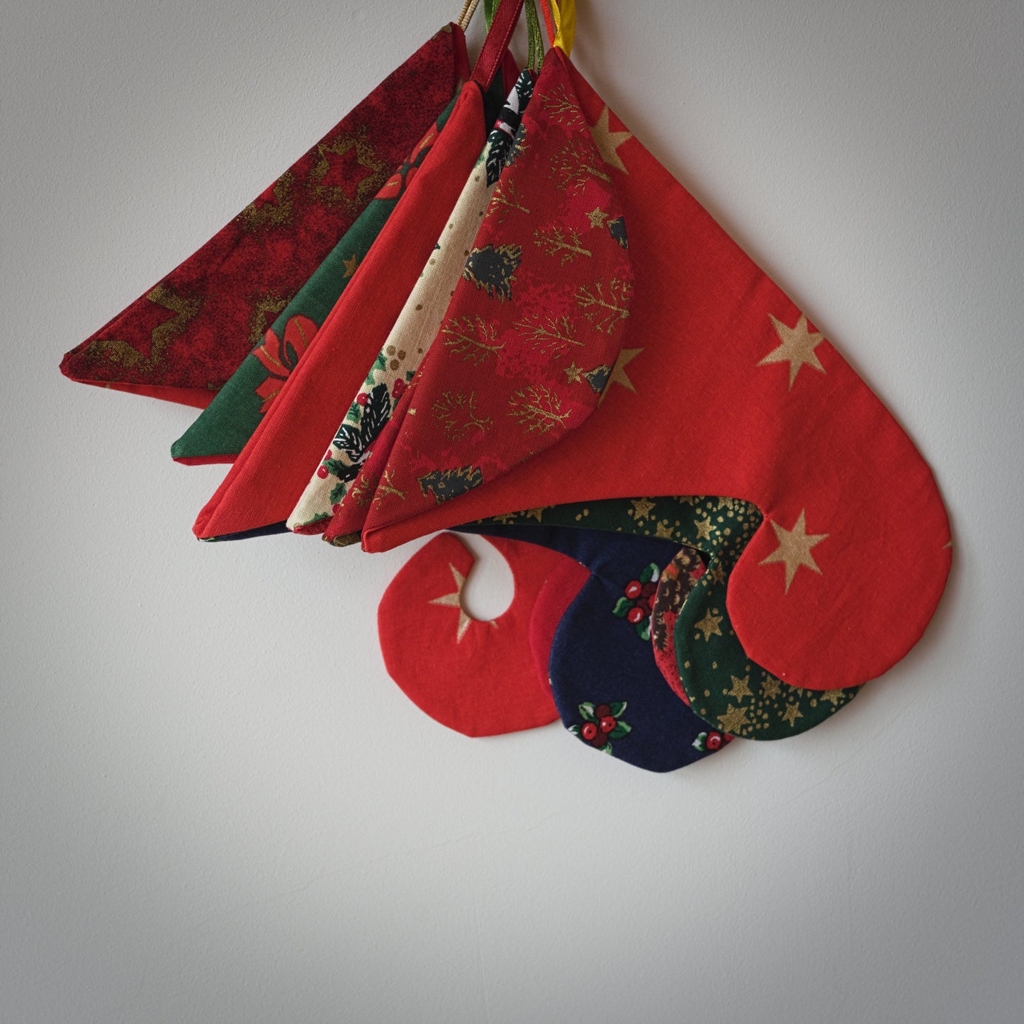 Fabric Christmas bag - hanging tote (RECE 38)