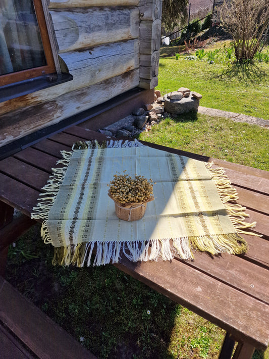 Zemes toņu lina galdauts 70 x 68 cm (DZPĒ 14) - www.tiptip.lv 